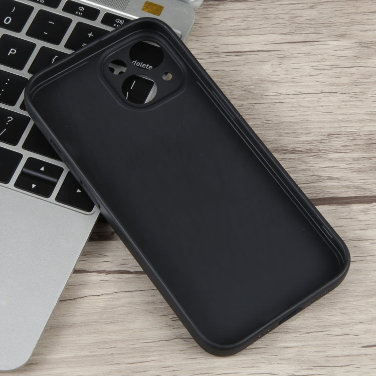 For iPhone 14 Plus Milk Tea Astronaut Pattern Liquid Silicone Phone Case(Ivory Black) by buy2fix