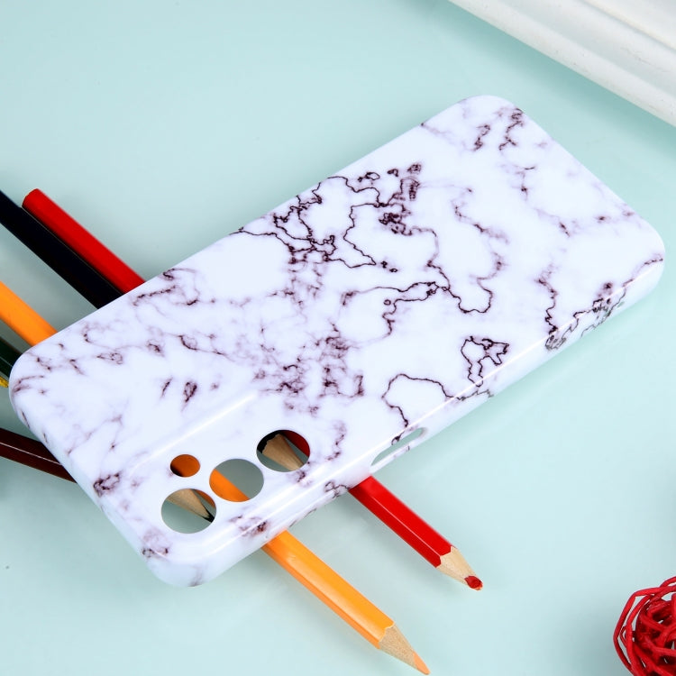 For Samsung Galaxy S23 5G Marble Pattern Phone Case(Red White) by buy2fix