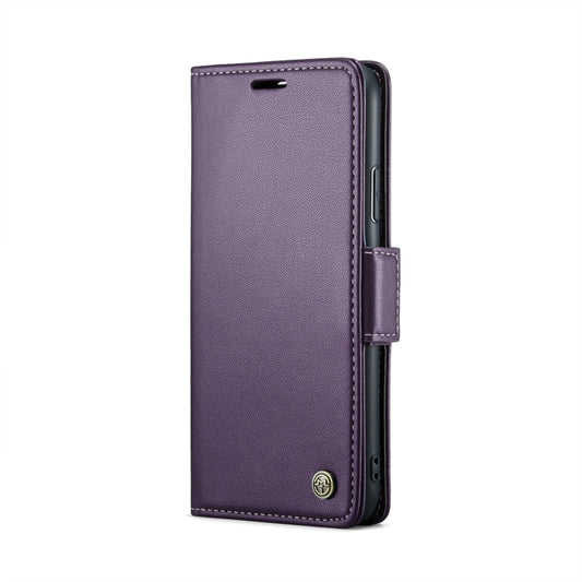 For iPhone 11 Pro Max CaseMe 023 Butterfly Buckle Litchi Texture RFID Anti-theft Leather Phone Case(Pearly Purple) by CaseMe