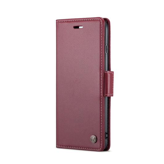 For iPhone 6 Plus/7 Plus/8 Plus CaseMe 023 Butterfly Buckle Litchi Texture RFID Anti-theft Leather Phone Case(Wine Red) by CaseMe