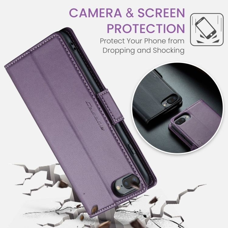 For iPhone 6 Plus/7 Plus/8 Plus CaseMe 023 Butterfly Buckle Litchi Texture RFID Anti-theft Leather Phone Case(Pearly Purple) by CaseMe