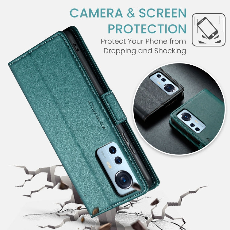 For Xiaomi 12 / 12X / 12S CaseMe 023 Butterfly Buckle Litchi Texture RFID Anti-theft Leather Phone Case(Pearly Blue) by CaseMe