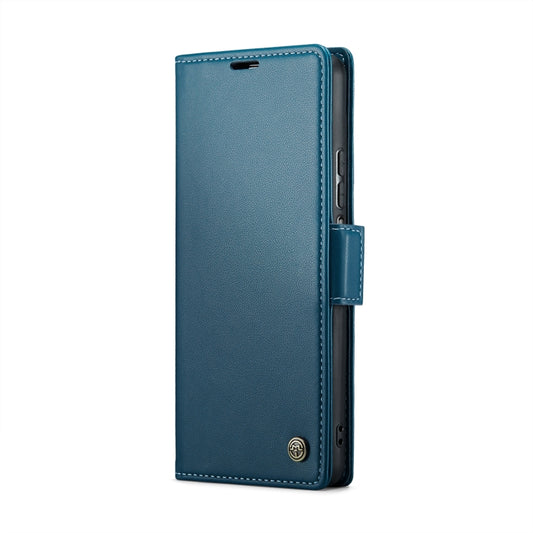 For Xiaomi Redmi Note 11 4G Global CaseMe 023 Butterfly Buckle Litchi Texture RFID Anti-theft Leather Phone Case(Blue) by CaseMe