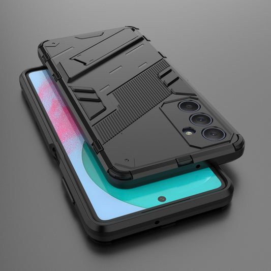 For Samsung Galaxy M54 5G Punk Armor 2 in 1 PC + TPU Phone Case with Holder(Black) by buy2fix