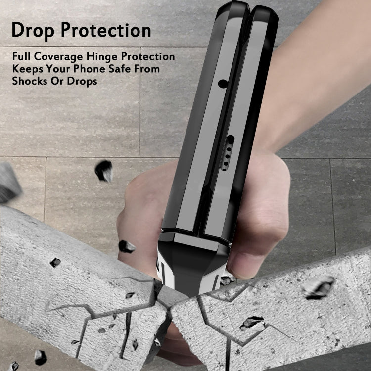 For Google Pixel Fold Twill Texture Integrated Shockproof Phone Case with Holder(Green) by buy2fix