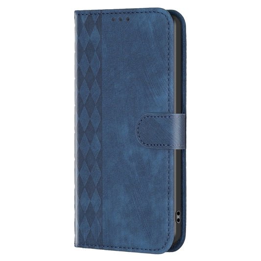 For Xiaomi Redmi K60 / K60 Pro Plaid Embossed Leather Phone Case(Blue) by buy2fix