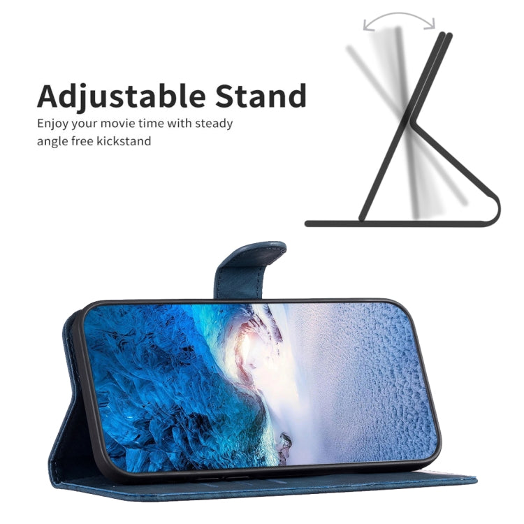 For Xiaomi Poco F5 5G / Redmi Note 12 Turbo Plaid Embossed Leather Phone Case(Blue) by buy2fix