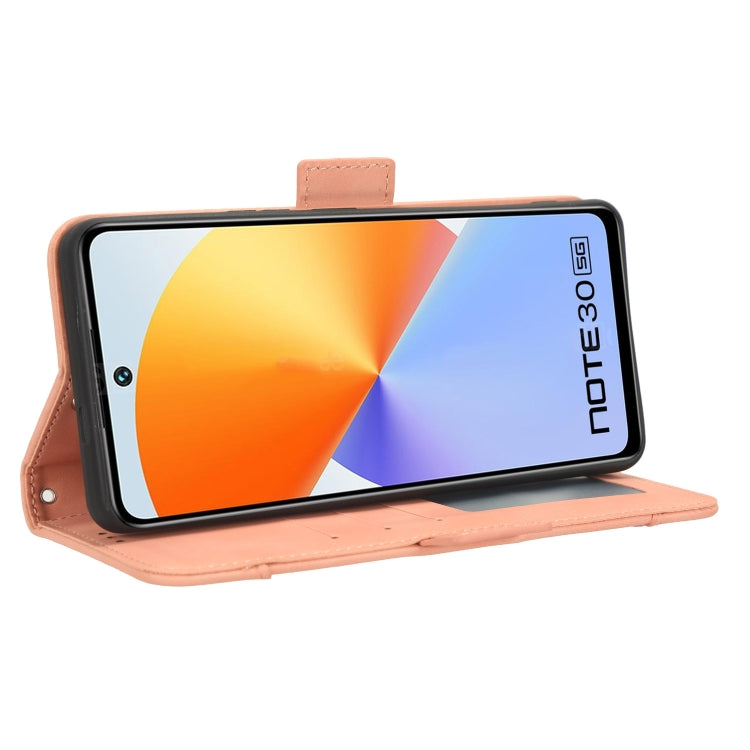 For Infinix Note 30 5G Skin Feel Calf Texture Card Slots Leather Phone Case(Pink) by buy2fix