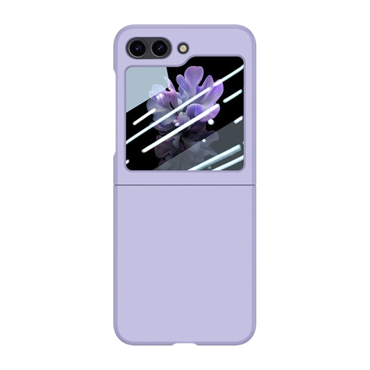 For Samsung Galaxy Z Flip5 Fuel Injection Integrated PC Skin Feel Phone Case(Purple) by buy2fix