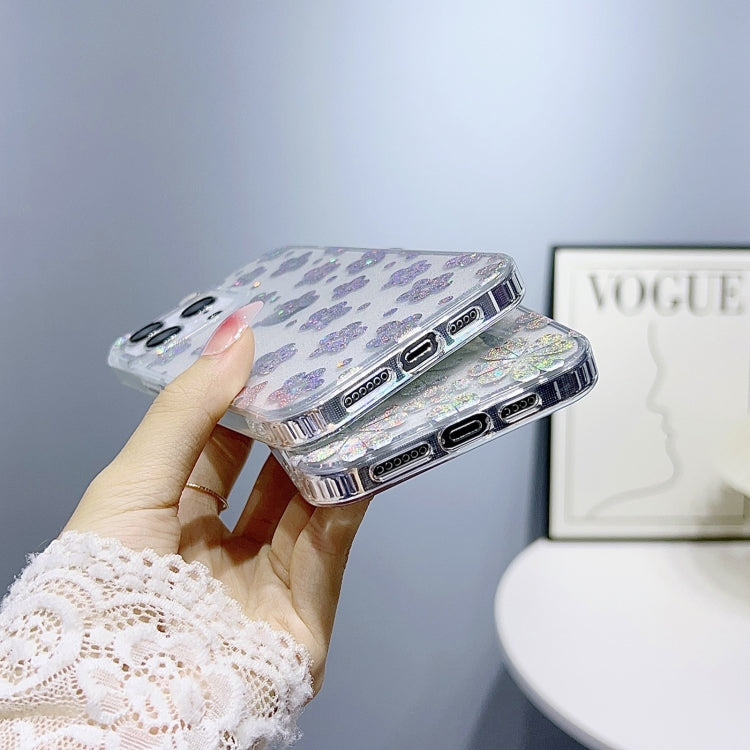 For iPhone 12 Little Star Series Glitter Powder TPU Phone Case(Lucky Clover) by buy2fix
