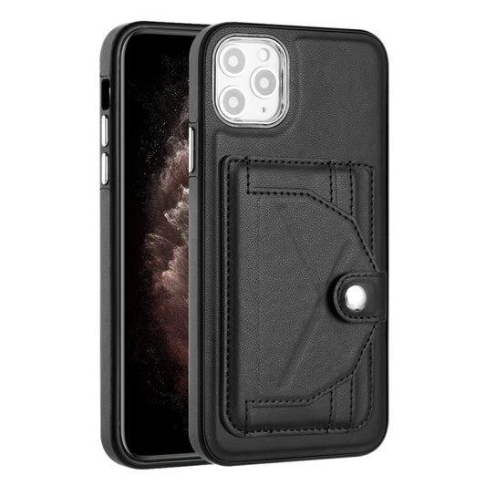 For iPhone 11 Pro Max Shockproof Leather Phone Case with Card Holder(Black) by buy2fix