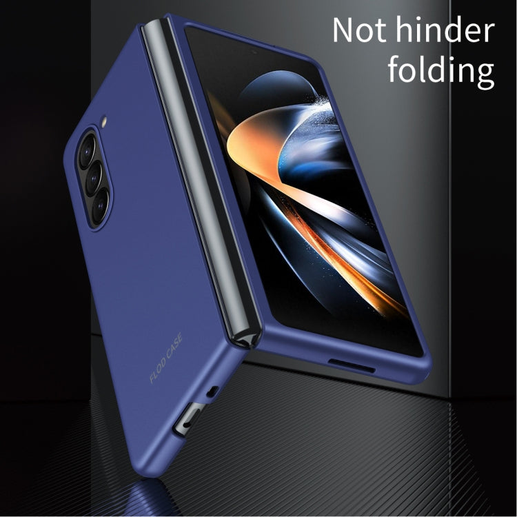 For Samsung Galaxy Z Fold5 Skin Feel Shockproof PC Fold Protective Phone Case(Blue) by buy2fix