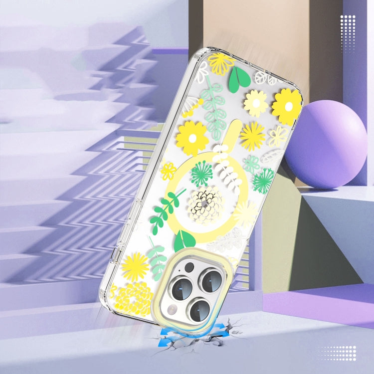 For iPhone 13 Pro Max MagSafe Magnetic TPU Phone Case(Yellow Chrysanthemum) by buy2fix