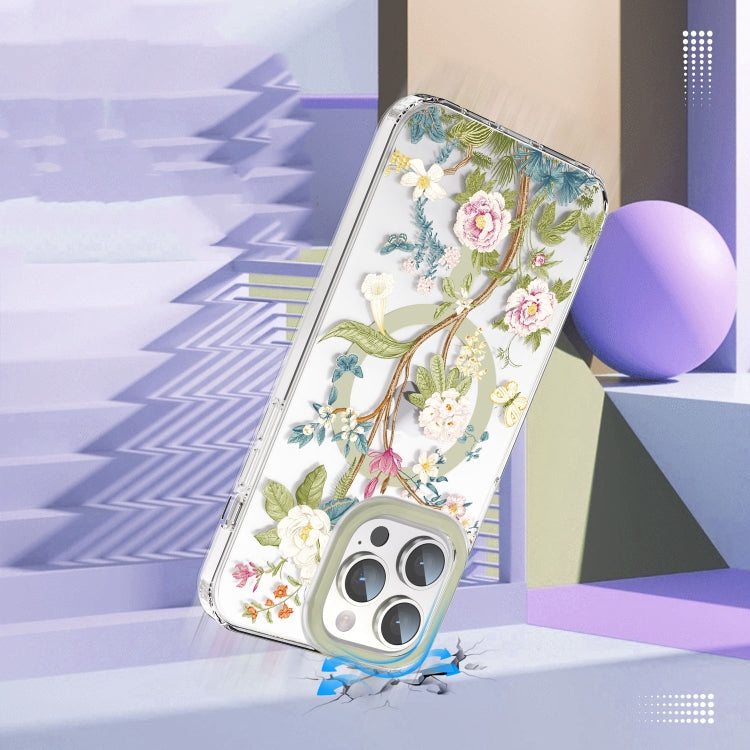 For iPhone 11 Pro Max MagSafe Magnetic TPU Phone Case(Blue Hydrangea Ball) by buy2fix