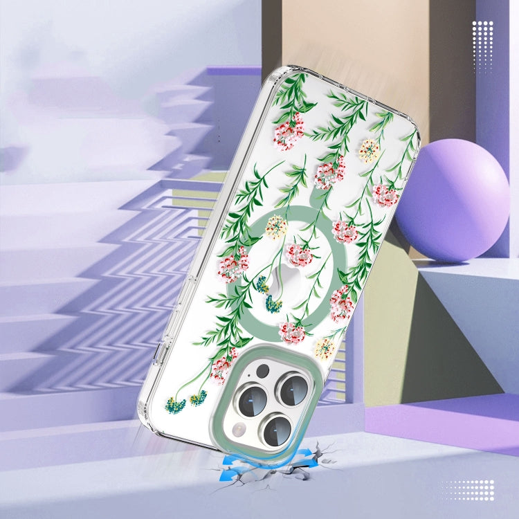 For iPhone 11 MagSafe Magnetic TPU Phone Case(Vine Rose) by buy2fix