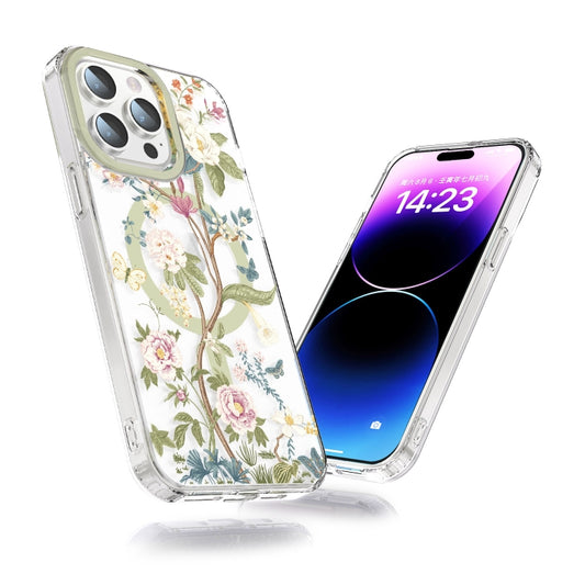 For iPhone 11 MagSafe Magnetic TPU Phone Case(Blue Hydrangea Ball) by buy2fix