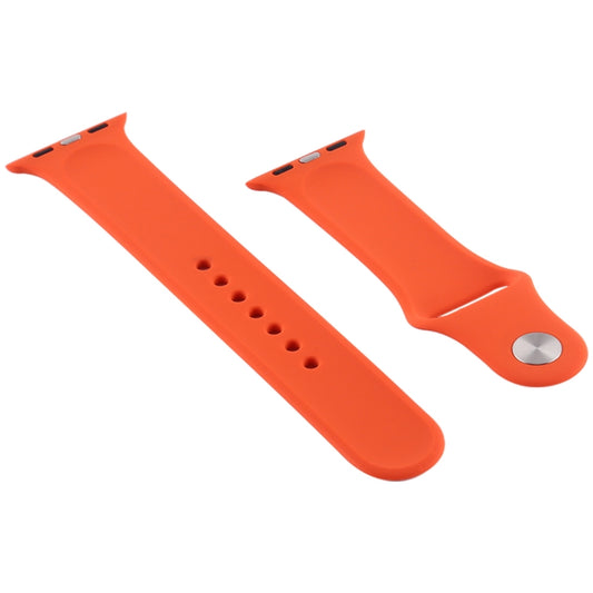 For Apple Watch Series 9&8&7 41mm / SE 3&SE 2&6&SE&5&4 40mm / 3&2&1 38mm Silicone Watch Band, Short Section (female)(Lavender Purple) by buy2fix