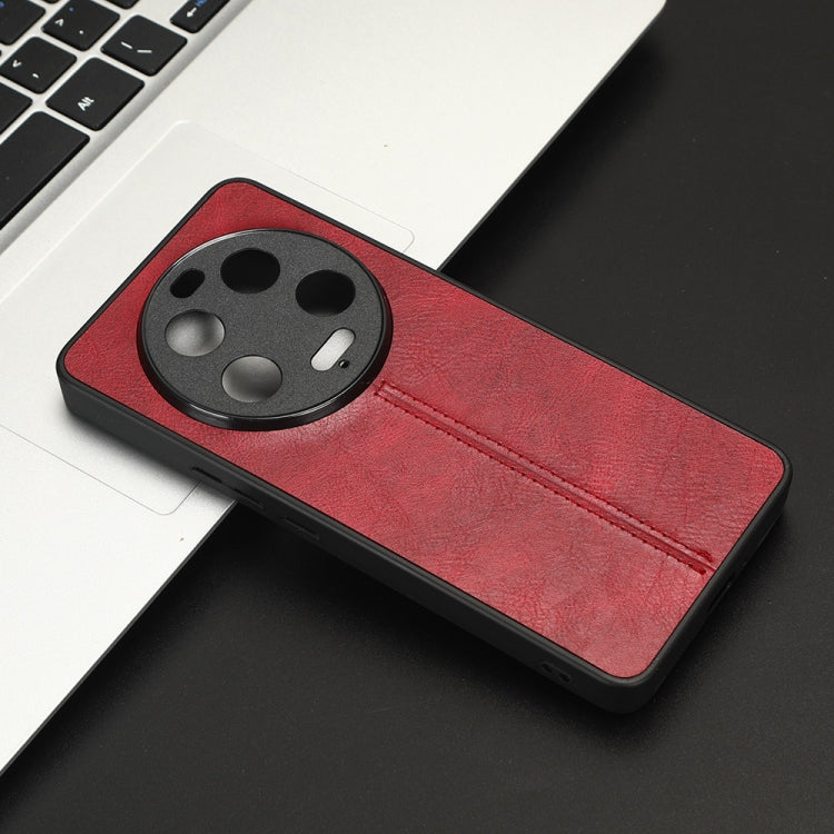 For Xiaomi 13 Ultra Sewing Cow Pattern Skin PC + PU + TPU Phone Case(Red) by buy2fix