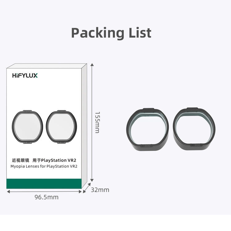 For PlayStation VR2 Hifylux Myopia Glasses Aspherical Resin Lens(-4.0D) by Sunnylife