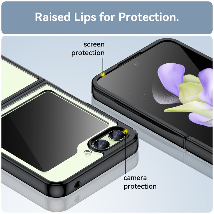 For Samsung Galaxy Z Flip5 Colorful Series Acrylic + TPU Phone Case(Black) by buy2fix