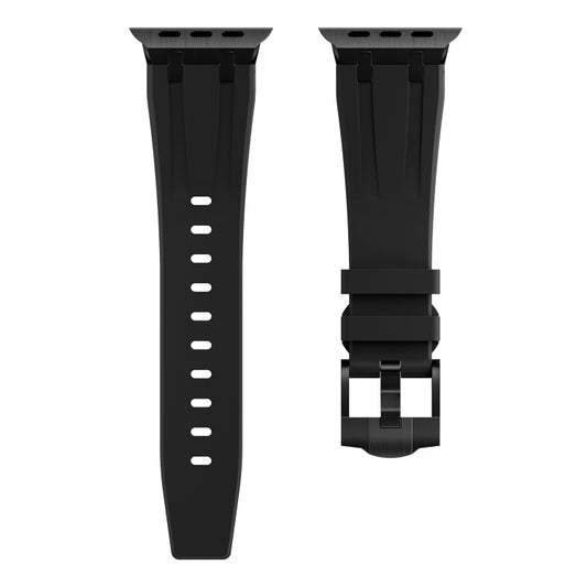 AP Silicone Watch Band For Apple Watch 9 45mm(Black Black) by buy2fix