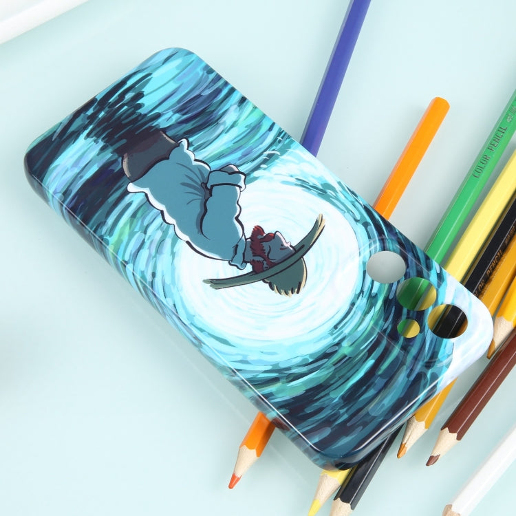 For Samsung Galaxy S23 Ultra 5G Precise Hole Oil Painting Pattern PC Phone Case(Thinker) by buy2fix