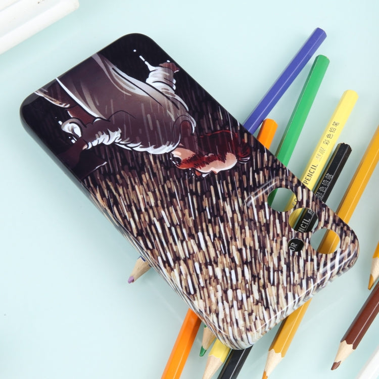 For Samsung Galaxy S22 5G Precise Hole Oil Painting Pattern PC Phone Case(Rain) by buy2fix