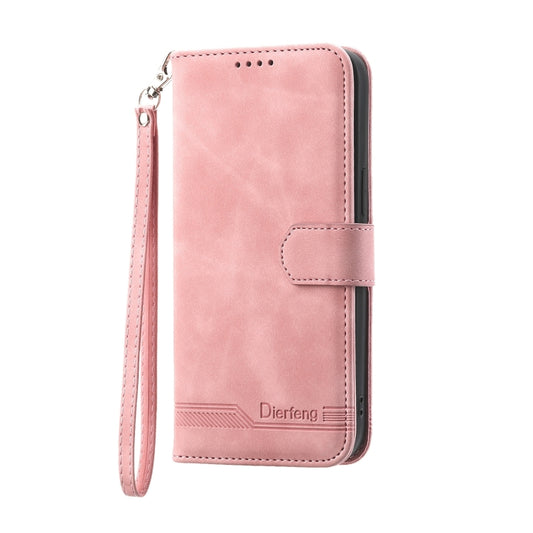 For Xiaomi Redmi Note 12 Turbo 5G/Poco F5 Dierfeng Dream Line TPU + PU Leather Phone Case(Pink) by buy2fix
