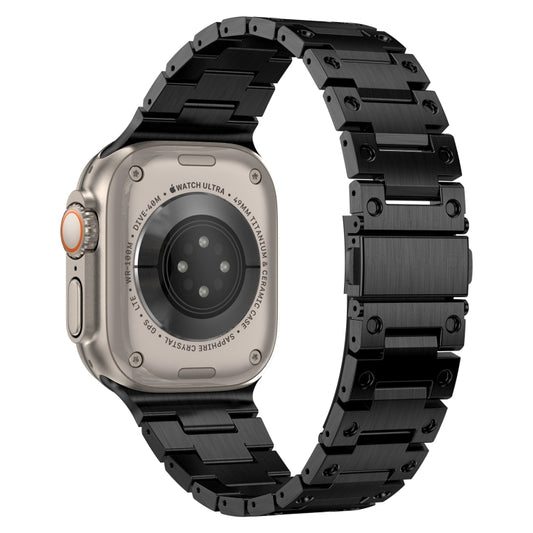 Double Rows Metal Watch Band For Apple Watch SE 2023 44mm(Black) by buy2fix