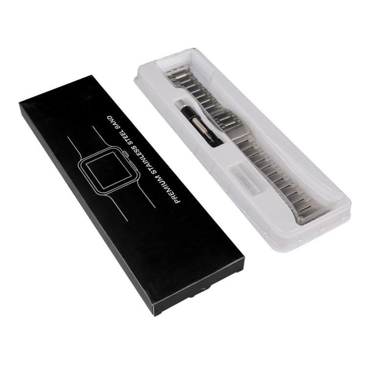 Double Rows Metal Watch Band For Apple Watch 7 41mm(Titanium) by buy2fix