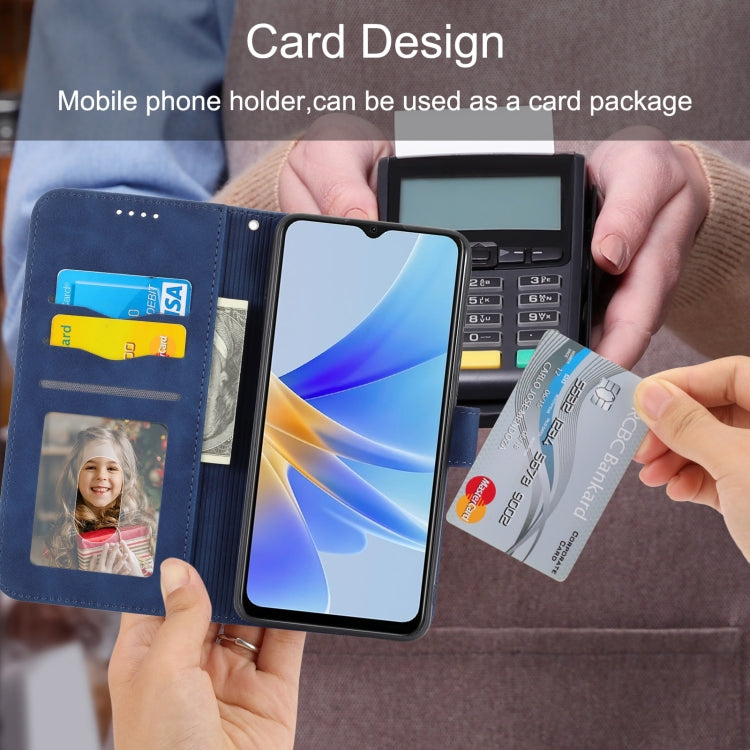 For Honor 90 5G Dierfeng Dream Line TPU Hybrid PU Leather Phone Case(Blue) by buy2fix