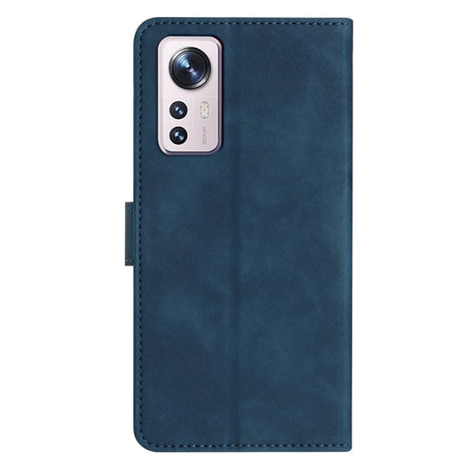 For Xiaomi 12 Lite Seven Butterflies Embossed Leather Phone Case(Blue) by buy2fix