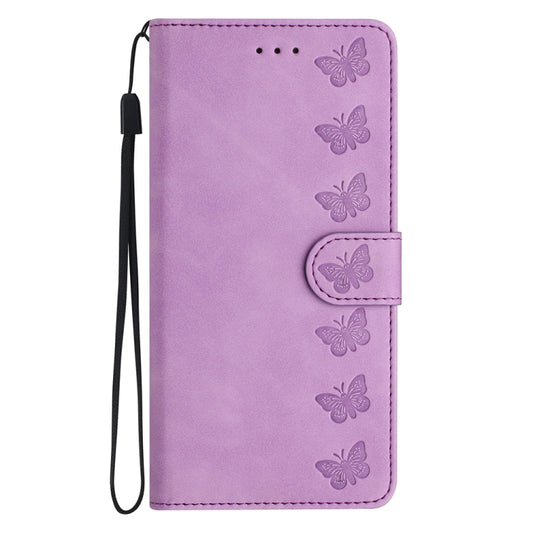 For Xiaomi Redmi Note 11 Pro 5G Global Seven Butterflies Embossed Leather Phone Case(Purple) by buy2fix