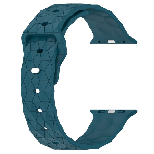 Football Texture Silicone Watch Band For Apple Watch 7 41mm(Dark Blue) by buy2fix
