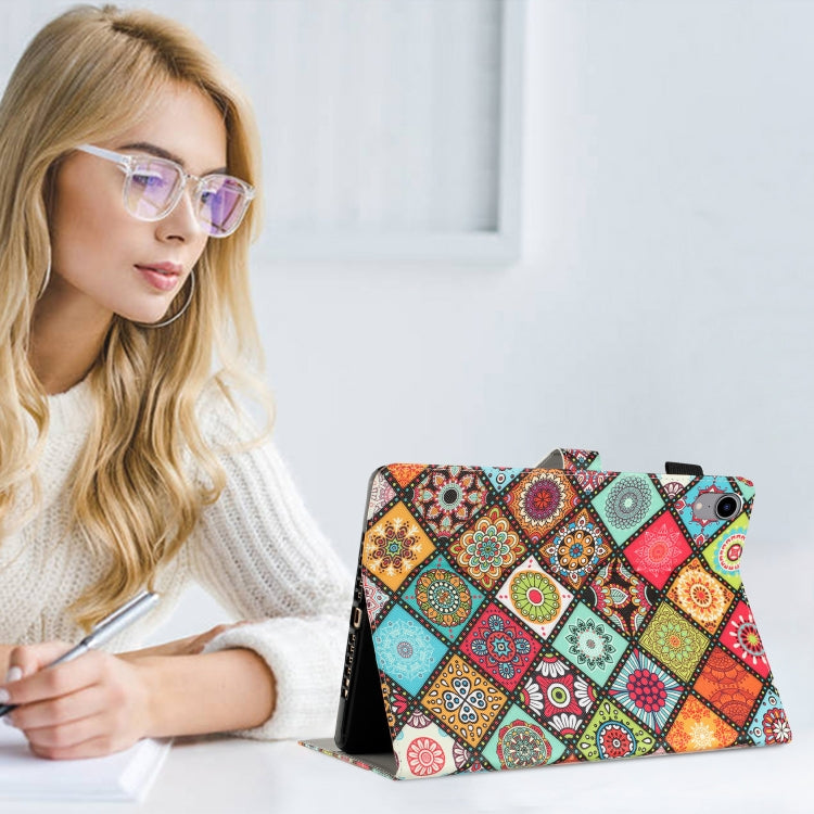 For iPad mini 6 / mini 2024 Painted Leather Smart Tablet Case(Ethnic Style) by buy2fix