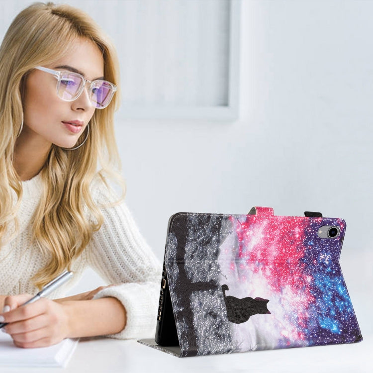 For iPad 2025 / 2022 Painted Leather Smart Tablet Case(Starry Sky Cat) by buy2fix