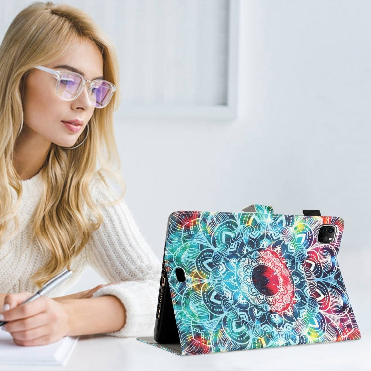 For iPad Pro 11 2022 / 2021 / 2020 Painted Leather Smart Tablet Case(Mandalas) by buy2fix