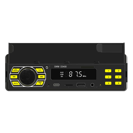 SWM D3400 Car Bluetooth MP3 Player Support Smart Voice Assistant / FM(Black) by buy2fix