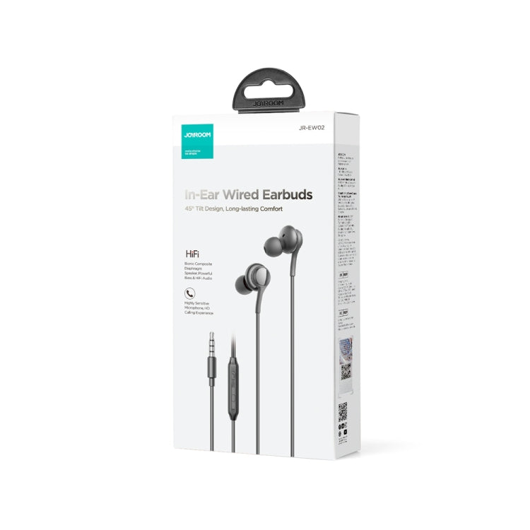 JOYRO0M JR-EW02 3.5mm In-Ear Wired Earphone, Length: 1.2m(Black) by JOYROOM