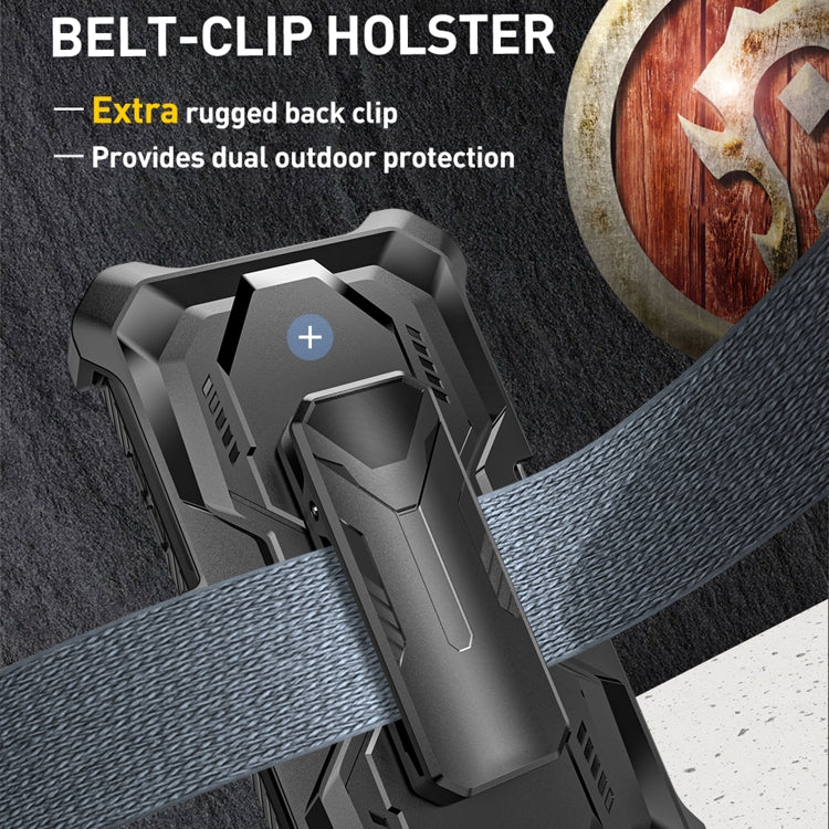 For Samsung Galaxy S22+ 5G Armor Series Holder Phone Case with Back Clip(Red) by buy2fix