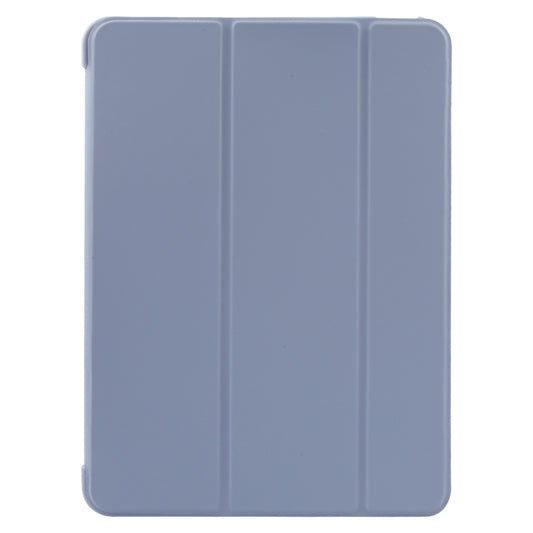 For iPad 10.9 2022 / Air 5 / Air 4 GEBEI 3-folding Holder Shockproof Flip Leather Tablet Case(Light Purple) by GEBEI