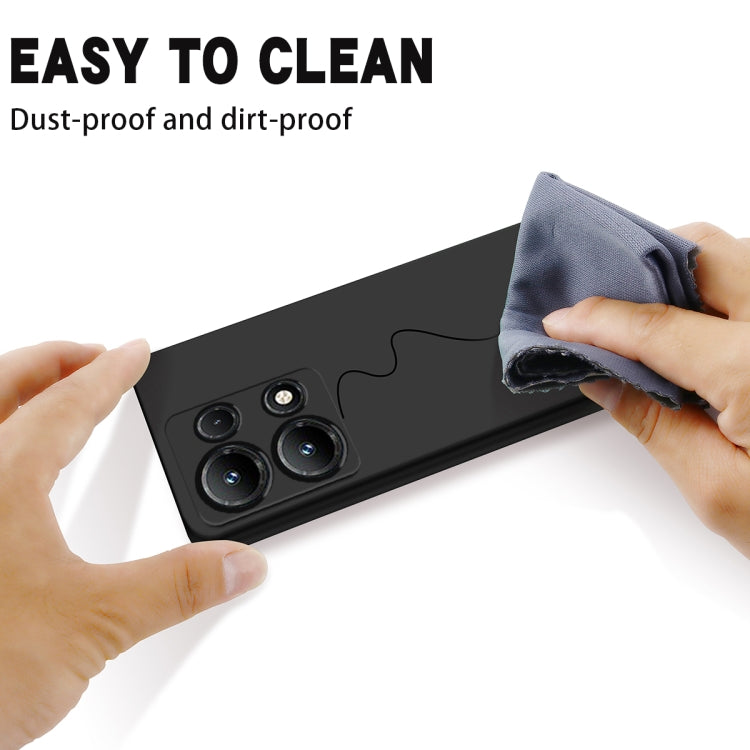 For Infinix Note 30i Pure Color Liquid Silicone Shockproof Phone Case(Black) by buy2fix