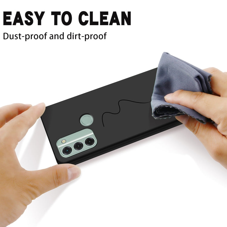 For Nokia C31 Pure Color Liquid Silicone Shockproof Phone Case(Black) by buy2fix