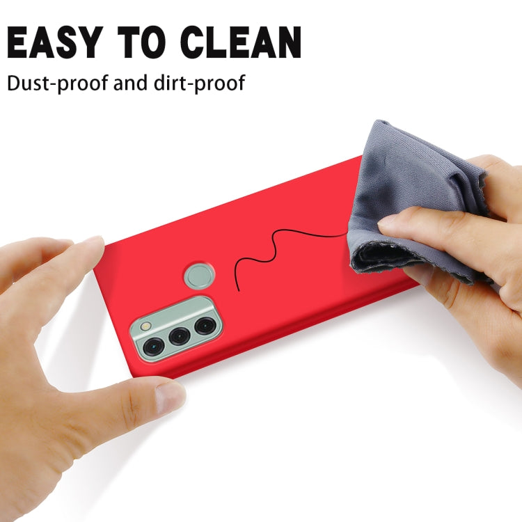 For Nokia C31 Pure Color Liquid Silicone Shockproof Phone Case(Red) by buy2fix