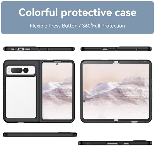 For Google Pixel Fold Colorful Series Acrylic + TPU Phone Case(Black) by buy2fix