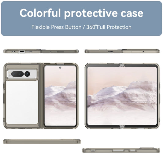 For Google Pixel Fold Colorful Series Acrylic + TPU Phone Case(Transparent Grey) by buy2fix