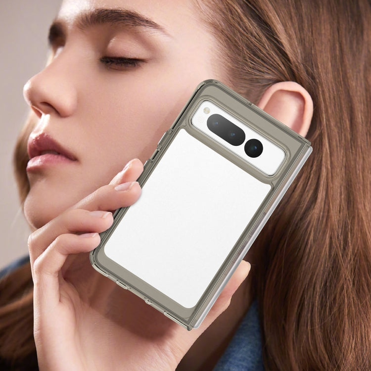 For Google Pixel Fold Colorful Series Acrylic + TPU Phone Case(Transparent Grey) by buy2fix