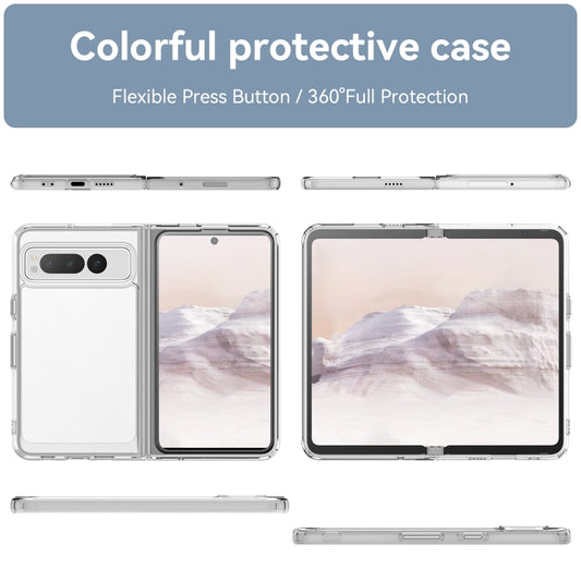 For Google Pixel Fold Colorful Series Acrylic + TPU Phone Case(Transparent) by buy2fix
