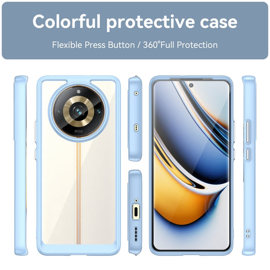 For Realme 11 Pro+ Colorful Series Acrylic Hybrid TPU Phone Case(Blue) by buy2fix