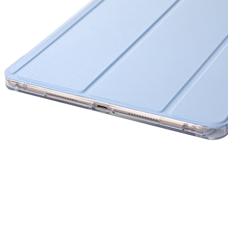 For iPad 10.2 2021 / 2020 / 10.5 3-Fold Lock Buckle Leather Smart Tablet Case(Sky Blue) by buy2fix